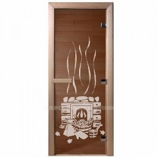 DoorWood Дверь для бани бронза "Банный день"