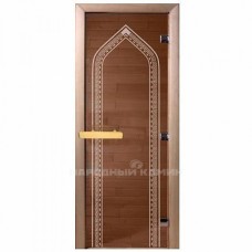 DoorWood Дверь для бани бронза "Восточная арка"